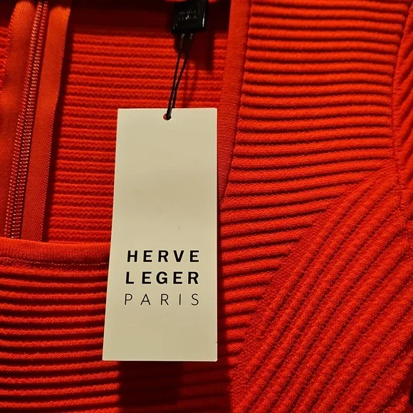 HERVÉ LÉGER Ribbed-knit mini dress - Picture 3 of 4